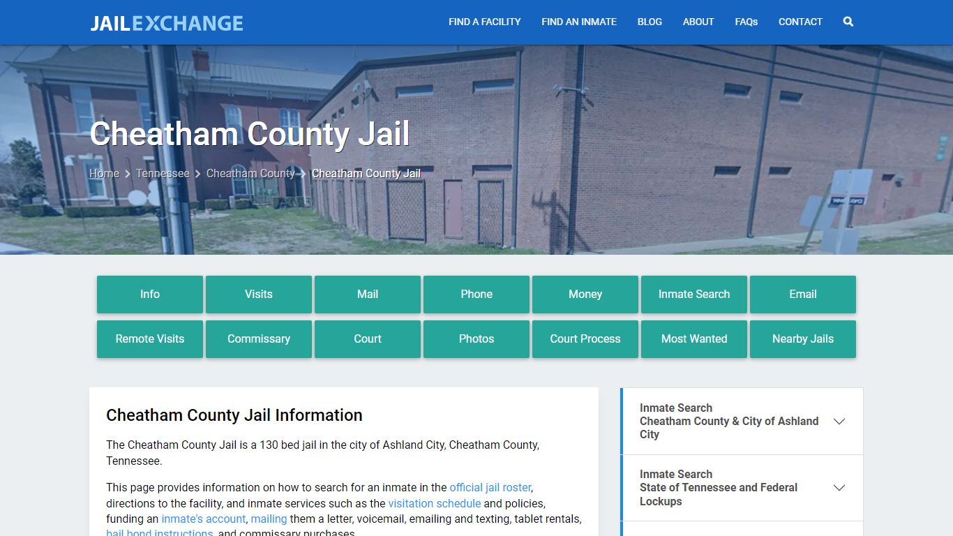 Cheatham County Jail, TN Inmate Search, Information